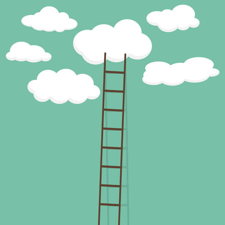 ladders in skyのイラスト素材