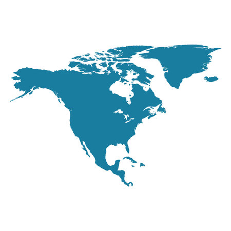 north america mapのイラスト素材