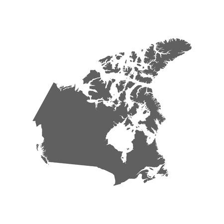 Canada map isolated on a white background.のイラスト素材