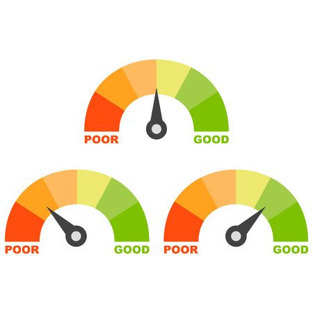 Set of credit scoreのイラスト素材