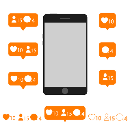 Like follow commentのイラスト素材