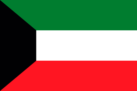 Kuwait national flag illustration.のイラスト素材