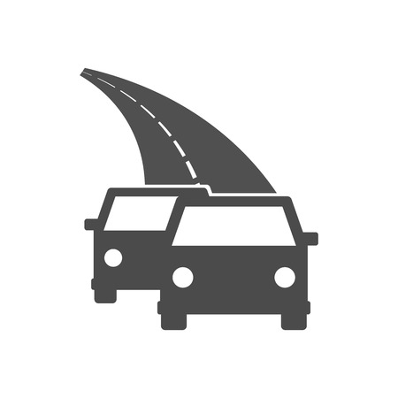 Cars on the road iconのイラスト素材
