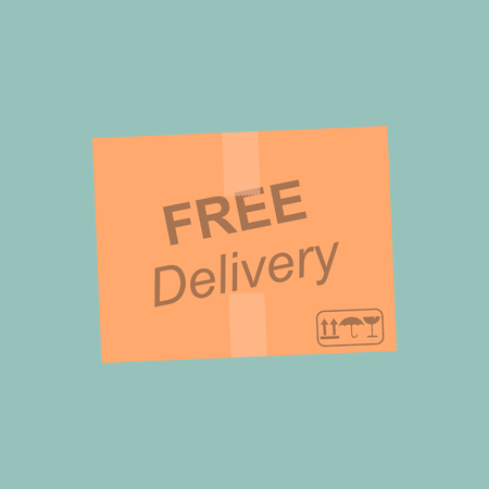 Free delivery boxのイラスト素材