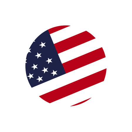 Usa flag sign background icon on white backgroundのイラスト素材