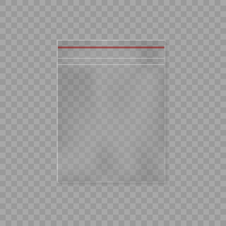 Realistic plastic bag packet on chess backgroundのイラスト素材