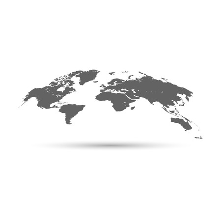 World map globe with shadow. Vector illustrationのイラスト素材