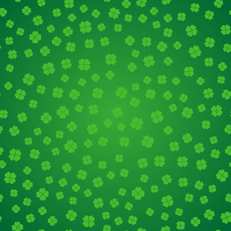 Clover seamless pattern on green backgroundのイラスト素材
