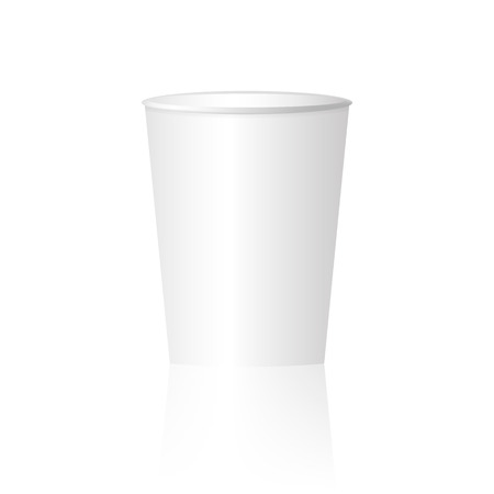 Mock up paper cup isolated on white backgroundのイラスト素材