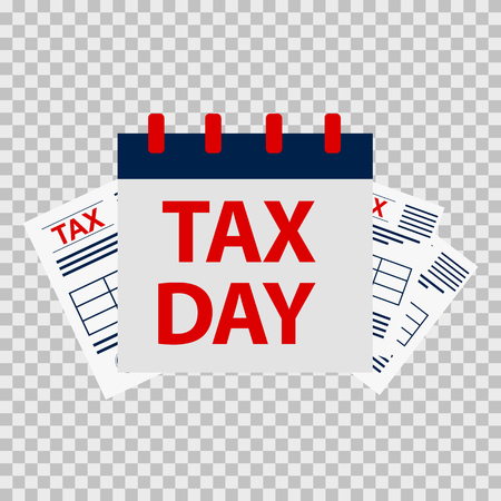 Tax day icon sign logo back. Vectorのイラスト素材