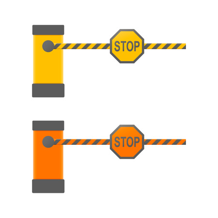 Car barrier icon isolated on white backのイラスト素材