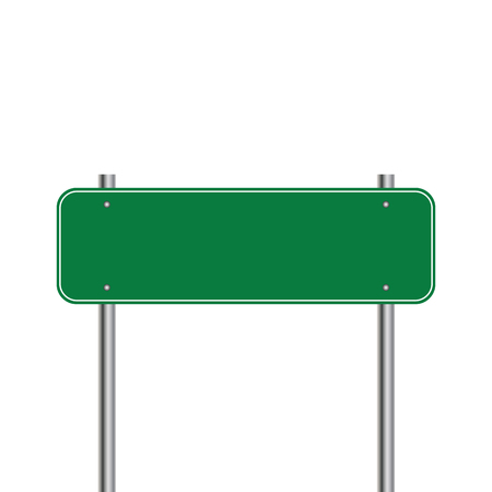 Highway road sign isolated on white backのイラスト素材