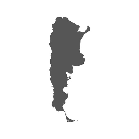 Vector Argentina map isolated on white backのイラスト素材