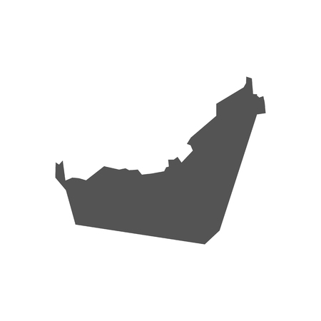 Emirates vector map isolated on white backのイラスト素材