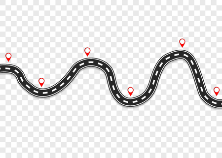 Road with pointers. Road trip. Vector eps10のイラスト素材