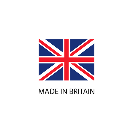 Made in Britain sign with national flagのイラスト素材