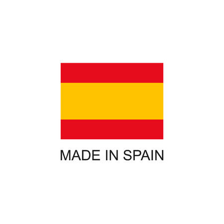 Made in Spain sign with national flagのイラスト素材