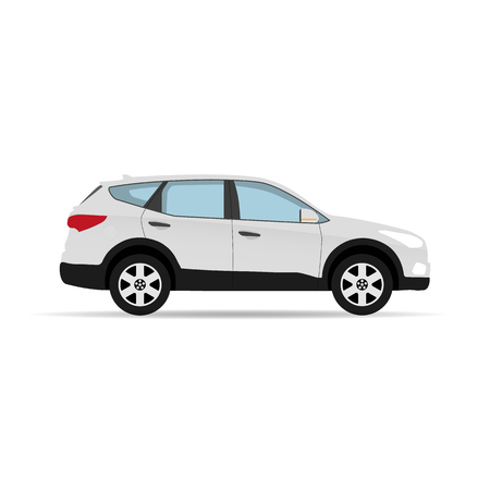 Car crossover with shadowのイラスト素材