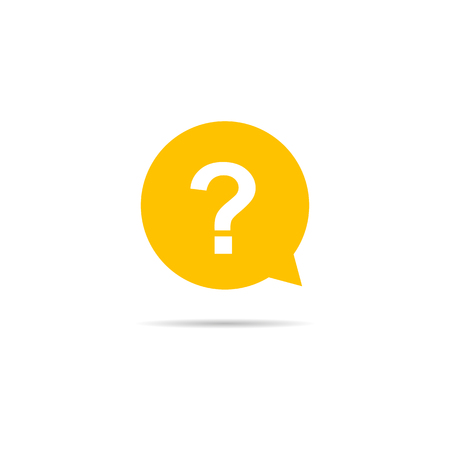 FAQ sign in speech bubble with shadow. Vectorのイラスト素材