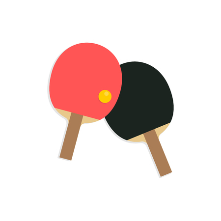 Table tennis. Two rackets illustrationのイラスト素材