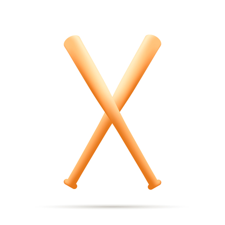 Baseball bat icon isolated on white backgroundのイラスト素材
