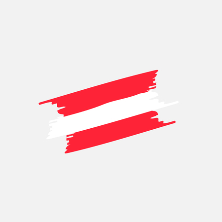 Flag brush Austria on grey back. Vectorのイラスト素材