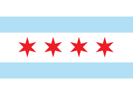 Vector flag chicago. Background United States Stateのイラスト素材