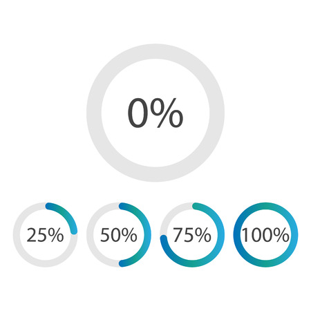 Loading bar icons set. Flat style. Vector