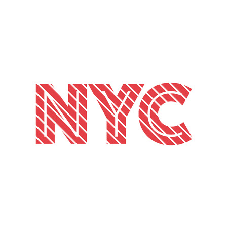 NYC sign inscription vintage colors. Vector eps10のイラスト素材