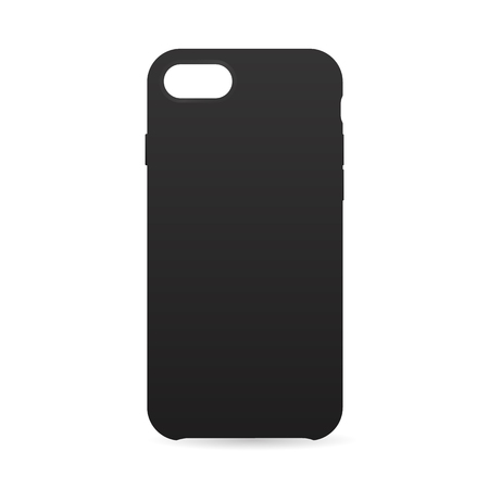 Phone case with shadow on white backのイラスト素材