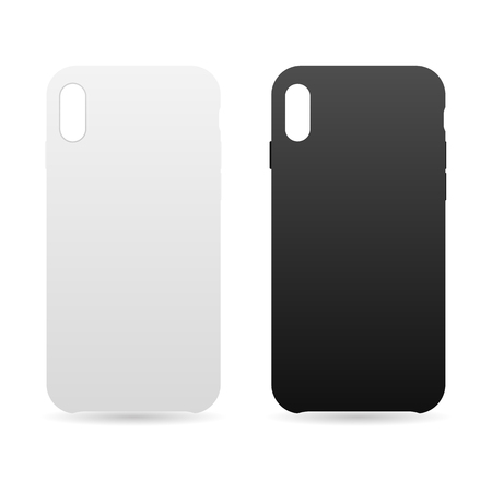 Phone case with shadow on white backのイラスト素材