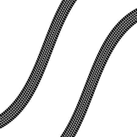 Tire track background isolated on white backgroundのイラスト素材