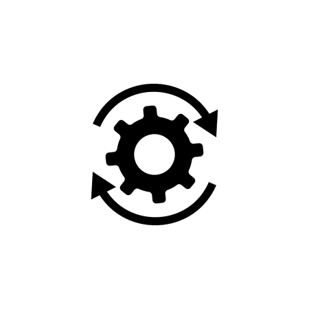 Workflow gears with arrows icon. Vector eps10のイラスト素材