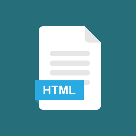 html format file icon symbol.のイラスト素材