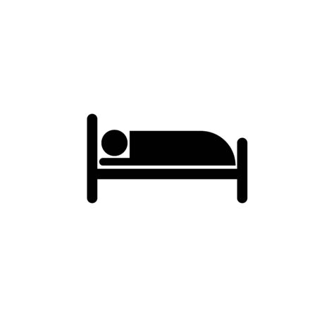 Bed icon sign simple design.のイラスト素材