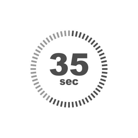 Timer 35 sec icon. Simple design. Vector eps10のイラスト素材