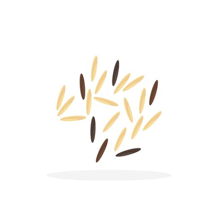Rice grains icon with shadow.のイラスト素材