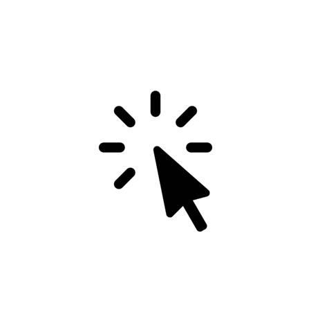 Click here arrow icon symbol simple designのイラスト素材
