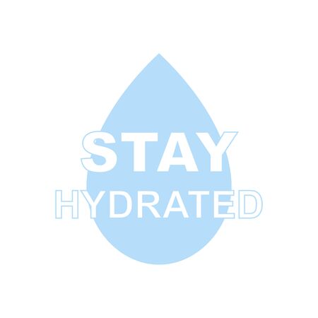 Stay hydrate inscription with drop icon. Vectorのイラスト素材