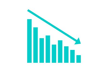 Financial crisis graph icon simple design. Vectorのイラスト素材