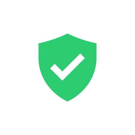 Shield with check mark iconのイラスト素材