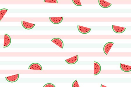 Watermelon background pattern illustration. Vectorのイラスト素材