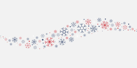 Snowflakes pattern with dotes and stars backgroundのイラスト素材