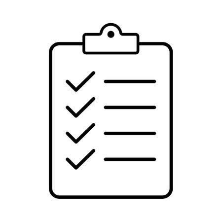 Clipboard line icon symbol simple designのイラスト素材