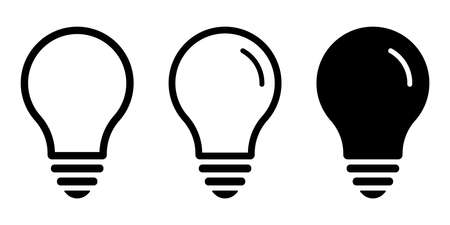 Lamp icon set simple designのイラスト素材