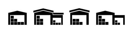 Warehouse icon isolated on white background. Simple designのイラスト素材