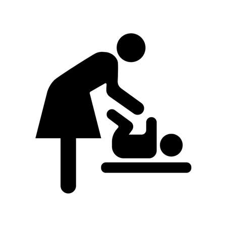 Mother and baby room sign iconのイラスト素材