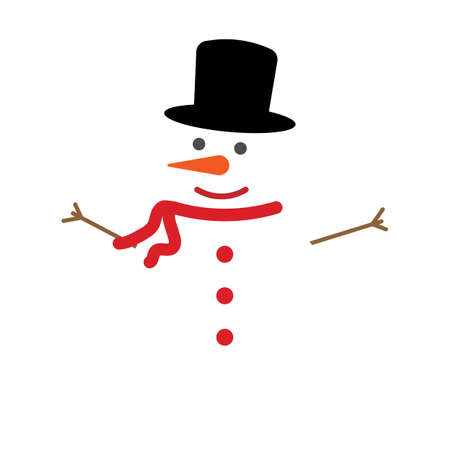 Snowman icon symbol simple designのイラスト素材