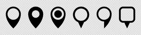 Pin map icon set simple designのイラスト素材