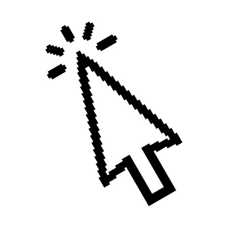 Pixel cursor arrow icon symbol